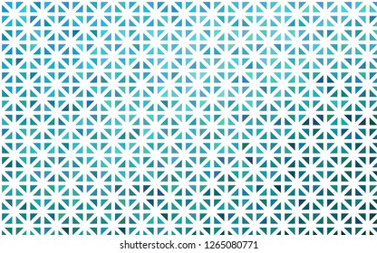 Light BLUE vector cover in polygonal style. Illustration with set of colorful triangles. Best design for your ad, poster, banner.