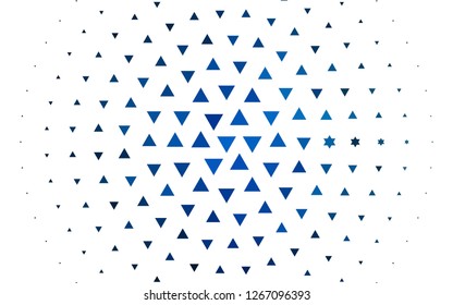 Light BLUE vector cover in polygonal style. Abstract gradient illustration with triangles. Template for wallpapers.