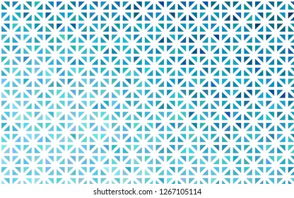 Light BLUE vector cover in polygonal style. Beautiful illustration with triangles in nature style. Template for wallpapers.