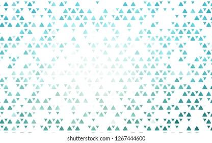 Light BLUE vector cover in polygonal style. Illustration with set of colorful triangles. Best design for your ad, poster, banner.