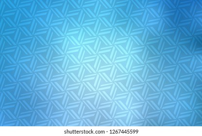 Light BLUE vector cover with polygonal style. Triangles on abstract background with colorful gradient. The template can be used as a background.