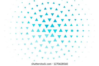 Light BLUE vector cover in polygonal style. Triangles on abstract background with colorful gradient. Best design for your ad, poster, banner.