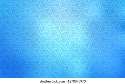 Light BLUE vector cover with polygonal style. Decorative design in abstract style with triangles. The template can be used as a background.