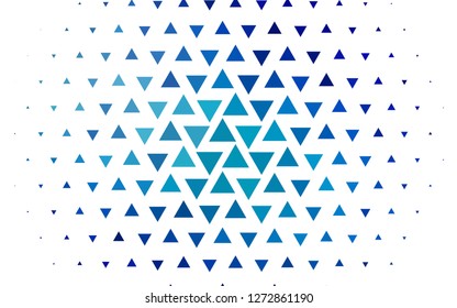 Light BLUE vector cover in polygonal style. Illustration with set of colorful triangles. Modern template for your landing page.