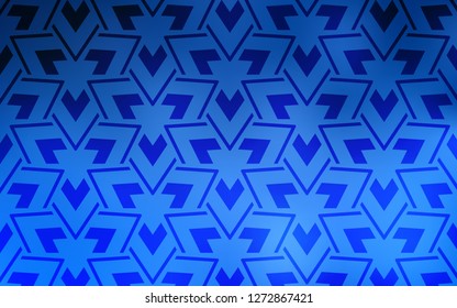 Light BLUE vector cover with polygonal style. Triangles on abstract background with colorful gradient. Pattern for booklets, leaflets