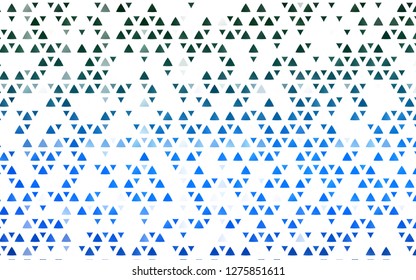 Light BLUE vector cover in polygonal style. Triangles on abstract background with colorful gradient. Pattern for commercials.