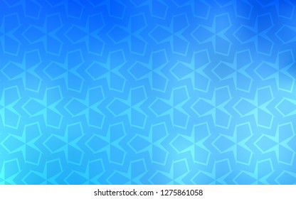 Light BLUE vector cover in polygonal style. Beautiful illustration with rectangles and squares. Pattern for busines ad, booklets, leaflets