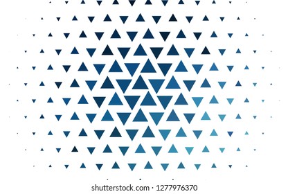 Light BLUE vector cover in polygonal style. Illustration with set of colorful triangles. Smart design for your business advert.