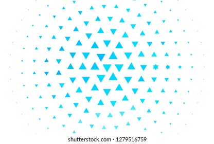 Light BLUE vector cover in polygonal style. Triangles on abstract background with colorful gradient. Pattern can be used for websites.