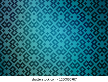 Light BLUE vector cover in polygonal style. Abstract gradient illustration with rectangles. Best design for your ad, poster, banner.
