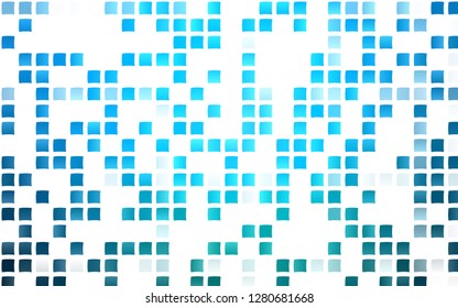 Light BLUE vector cover in polygonal style. Rectangles on abstract background with colorful gradient. Pattern can be used for websites.