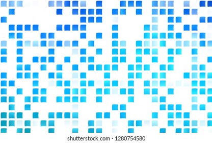 Light BLUE vector cover in polygonal style. Glitter abstract illustration with rectangular shapes. Best design for your ad, poster, banner.