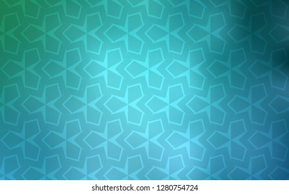 Light BLUE vector cover in polygonal style. Decorative design in abstract style with rectangles. Pattern for commercials.