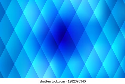 Light BLUE vector cover in polygonal style. Glitter abstract illustration with rectangular shapes. Best design for your ad, poster, banner.