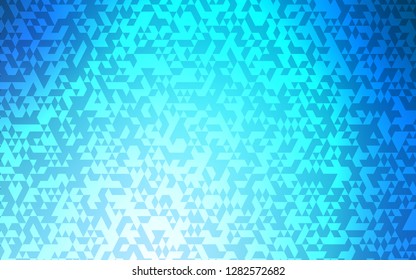 Light BLUE vector cover in polygonal style. Illustration with set of colorful triangles. Modern template for your landing page.