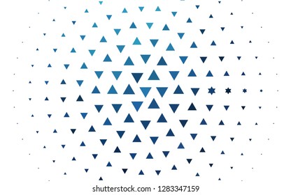 Light BLUE vector cover in polygonal style. Beautiful illustration with triangles in nature style. Smart design for your business advert.