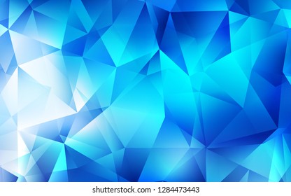 Light BLUE vector cover in polygonal style. Modern abstract illustration with colorful triangles. Modern template for your landing page.