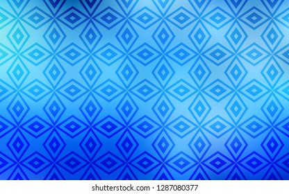 Light BLUE vector cover in polygonal style. Glitter abstract illustration with rectangular shapes. Modern template for your landing page.