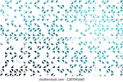 Light BLUE vector cover in polygonal style. Illustration with set of colorful triangles. Template for wallpapers.