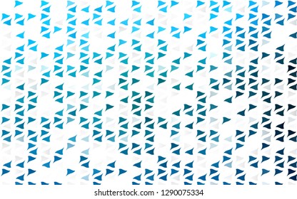 Light BLUE vector cover in polygonal style. Beautiful illustration with triangles in nature style. Pattern for commercials.