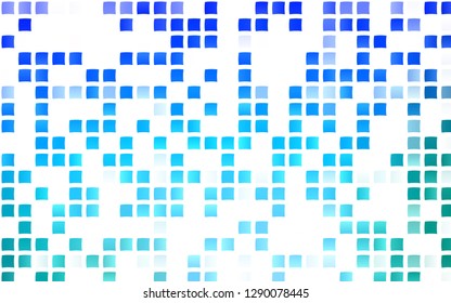 Light BLUE vector cover in polygonal style. Decorative design in abstract style with rectangles. Smart design for your business advert.