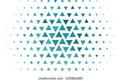 Light BLUE vector cover in polygonal style. Glitter abstract illustration with triangular shapes. Modern template for your landing page.