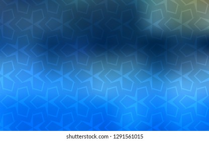 Light BLUE vector cover in polygonal style. Decorative design in abstract style with rectangles. Pattern for busines ad, booklets, leaflets