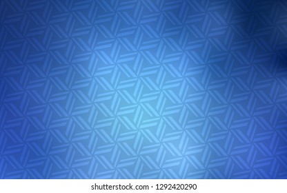Light BLUE vector cover with polygonal style. Triangles on abstract background with colorful gradient. Best design for your ad, poster, banner.