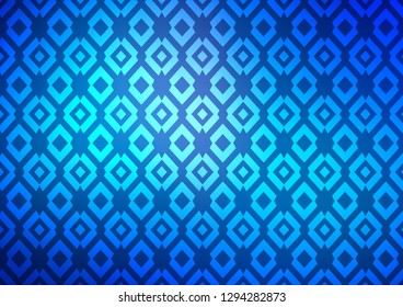 Light BLUE vector cover in polygonal style. Modern abstract illustration with colorful rectangles. Best design for your ad, poster, banner.