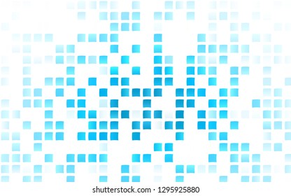 Light BLUE vector cover in polygonal style. Decorative design in abstract style with rectangles. Pattern can be used for websites.