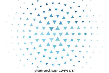 Light BLUE vector cover in polygonal style. Modern abstract illustration with colorful triangles. Pattern for commercials.
