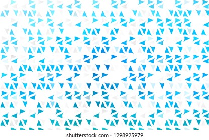 Light BLUE vector cover in polygonal style. Modern abstract illustration with colorful triangles. Pattern for commercials.