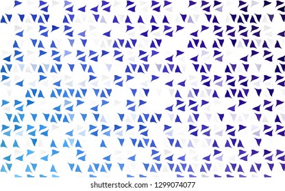 Light BLUE vector cover in polygonal style. Glitter abstract illustration with triangular shapes. Modern template for your landing page.