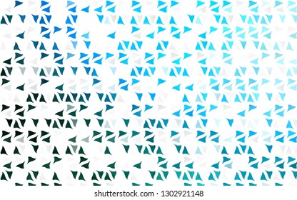 Light BLUE vector cover in polygonal style. Glitter abstract illustration with triangular shapes. Best design for your ad, poster, banner.