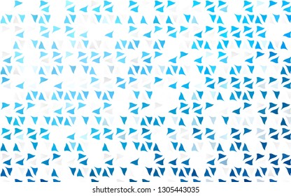 Light BLUE vector cover in polygonal style. Glitter abstract illustration with triangular shapes. Template for wallpapers.