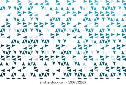 Light BLUE vector cover in polygonal style. Illustration with set of colorful triangles. Template for wallpapers.