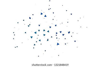Light BLUE vector cover in polygonal style. Beautiful illustration with triangles in nature style. Modern template for your landing page.