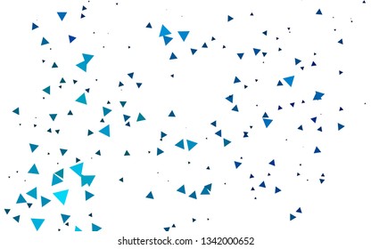 Light BLUE vector cover in polygonal style. Decorative design in abstract style with triangles. Pattern for busines ad, booklets, leaflets