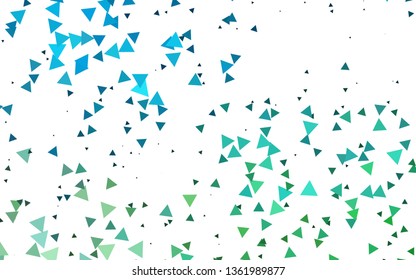 Light BLUE vector cover in polygonal style. Abstract gradient illustration with triangles. Pattern can be used for websites.