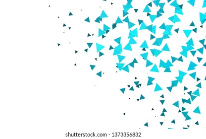 Light BLUE vector cover in polygonal style. Beautiful illustration with triangles in nature style. Template for wallpapers.
