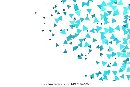 Light BLUE vector cover in polygonal style. Glitter abstract illustration with triangular shapes. Smart design for your business advert.