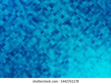 Light BLUE vector cover in polygonal style. Beautiful illustration with rectangles and squares. Best design for your ad, poster, banner.