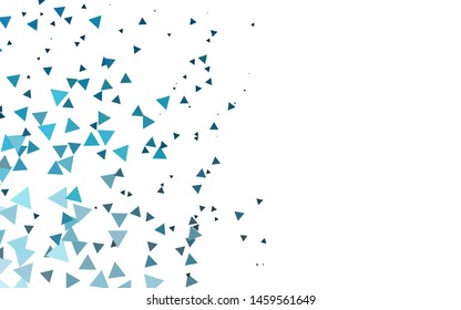 Light BLUE vector cover in polygonal style. Illustration with set of colorful triangles. Template for wallpapers.
