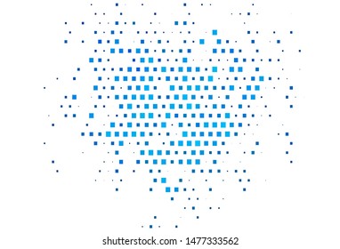 Light BLUE vector cover in polygonal style. Abstract gradient illustration with rectangles. Pattern for commercials.