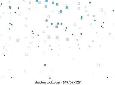 Light BLUE vector cover with polygonal style. Modern abstract illustration with colorful rectangles. Best design for your ad, poster, banner.