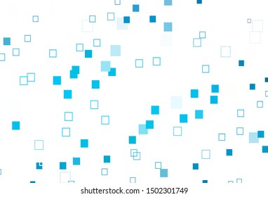 Light BLUE vector cover with polygonal style. Decorative design in abstract style with rectangles. Pattern for websites, landing pages.