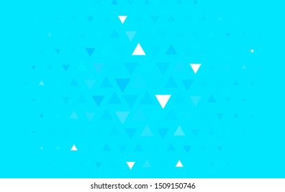 Light BLUE vector cover in polygonal style. Triangles on abstract background with colorful gradient. Best design for your ad, poster, banner.
