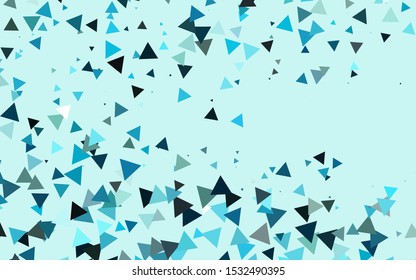 Light BLUE vector cover in polygonal style. Modern abstract illustration with colorful triangles. Best design for your ad, poster, banner.