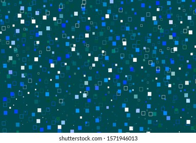 Light BLUE vector cover with polygonal style. Rectangles on abstract background with colorful gradient. Modern template for your promotion.