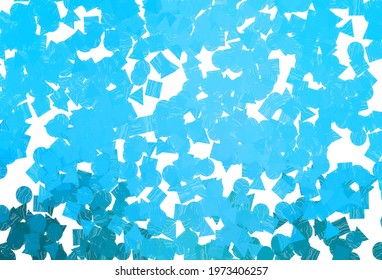 Light  blue vector cover in polygonal style with circles. Abstract illustration with colorful dots, lines, cubes. Modern template for your landing page.